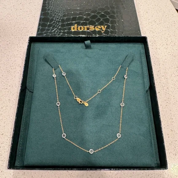 Dorsey 8 Stone Two Tone Clemence Necklace - Picture 2 of 5